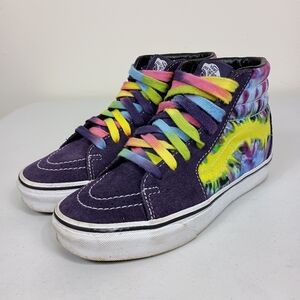 Vans SK8-Hi Sneakers 6 Womens Suede Mysterioso Purple Tie Dye High Top Skater